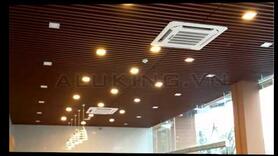 Trần nhôm vân gỗ, tran nhom aluking, aluminium ceiling, TUTA Resort